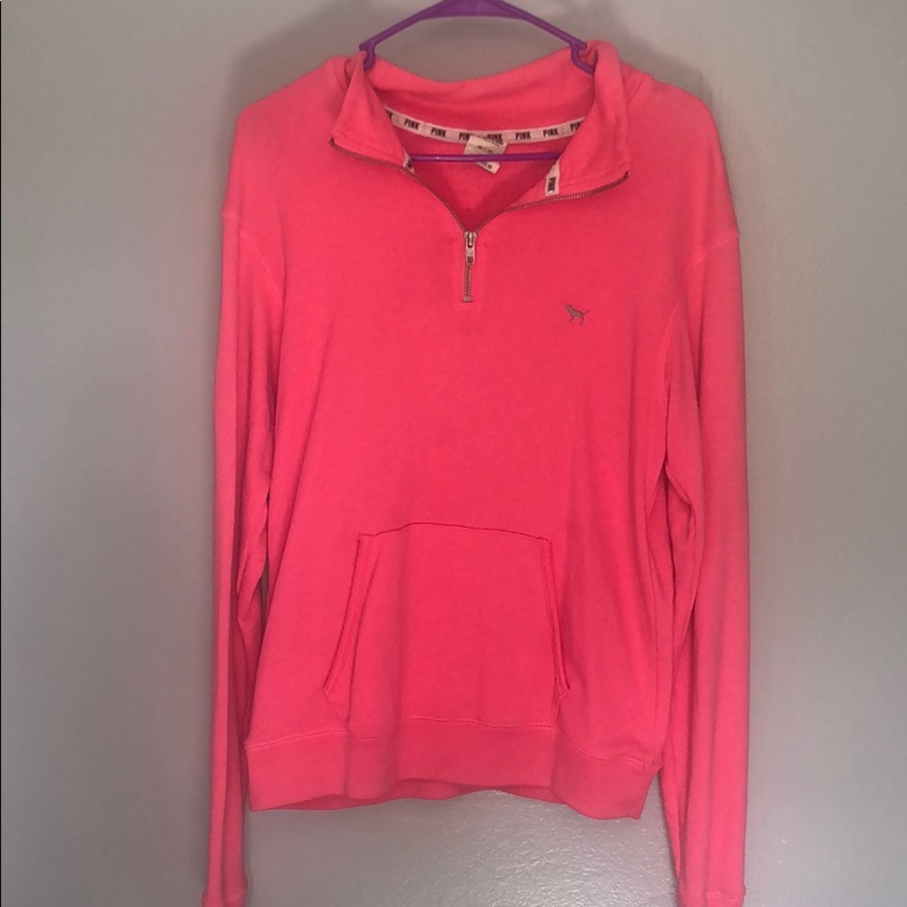 VS Pink 3/4 Zip Sweatshirt